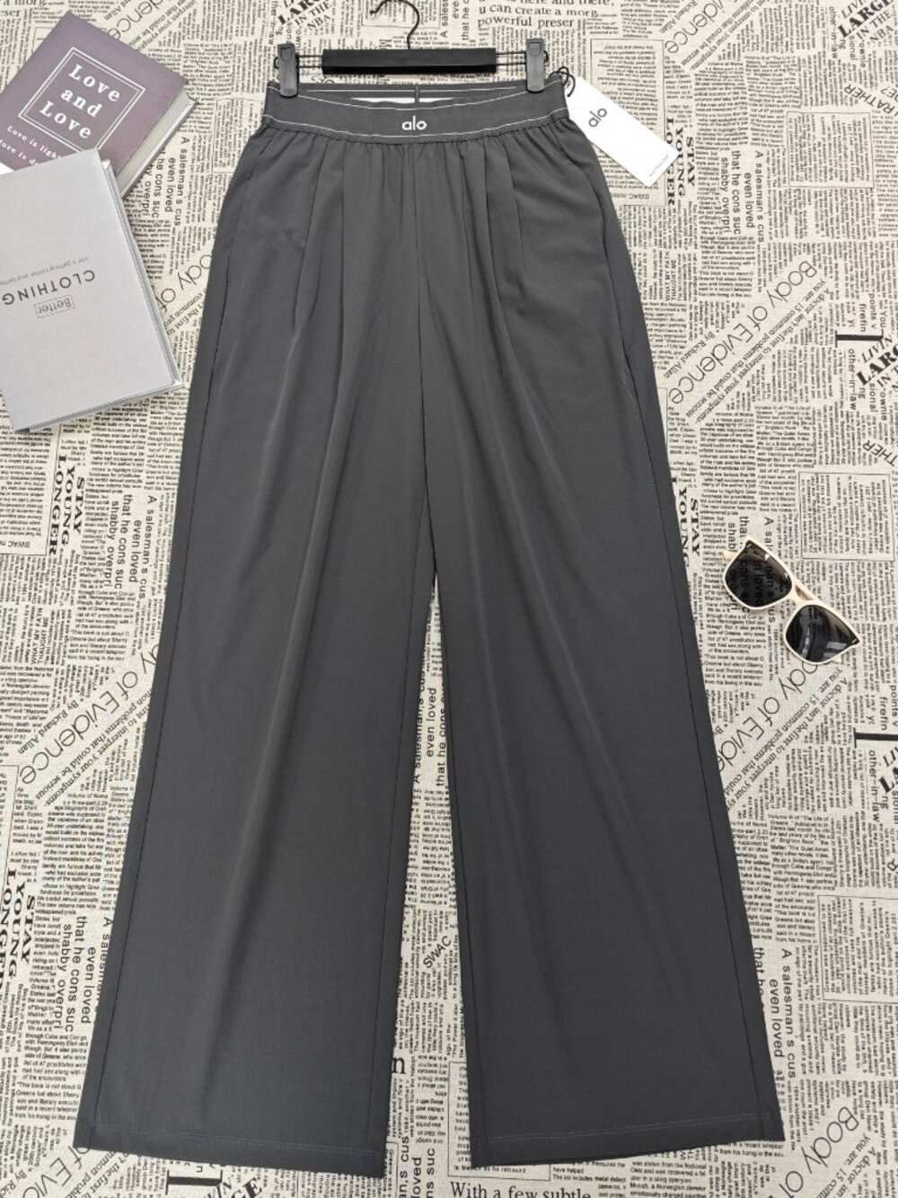 ALO Yoga Dark Grey🤎🖤Women's High-Waisted Relaxed Fit Pants | Regular NWT